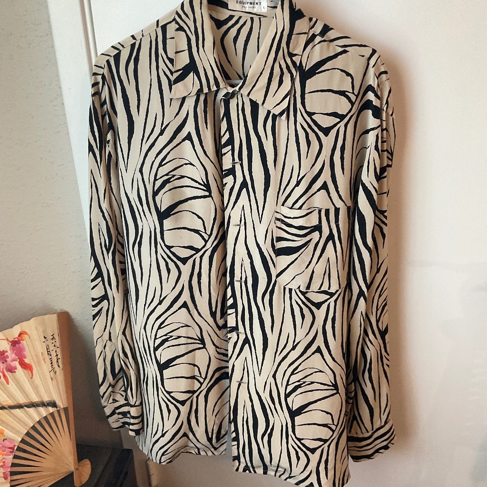 Equipment silk vintage shirt L